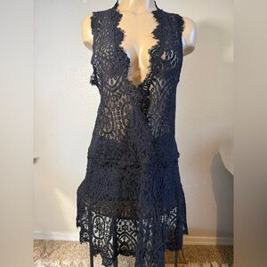 Free People Heart in Two Lace Mini overlay Dress